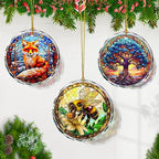Stained Glass Bee Ornament - Christmas Tree Decoration, Gift Idea