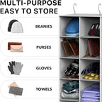 Simple Houseware 20 Section Shelves Hanging Shoes Organizer Holder for Closet, Gray
