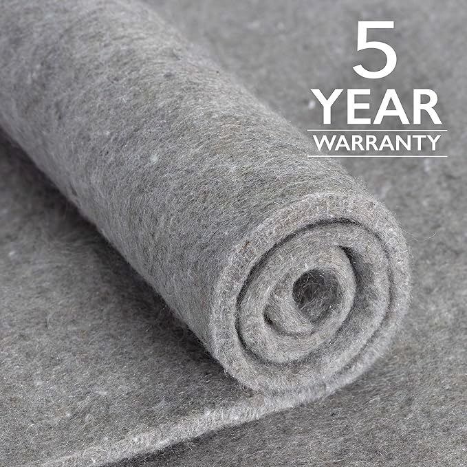 RUGPADUSA - Eco-Plush - 12'x15' - 3/8" Thick - 100% Felt - Extra Cushioned Rug Pad - Available in 3 Thicknesses, Many Custom Sizes