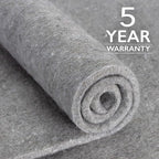 RUGPADUSA - Eco-Plush - 12'x18' - 3/8" Thick - 100% Felt - Extra Cushioned Rug Pad - Available in 3 Thicknesses, Many Custom Sizes