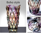 CEMABT Glass Vases for Flowers，Thickened 3.4 lb Morden vases for Tables Centerpieces, vase for Home Decor, Crystal,Colorful and Clear Rose Large Vases Christmas Day Gifts(Heavy Duty)