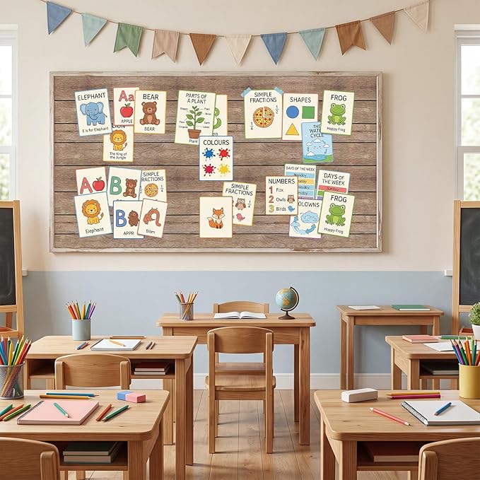 Hahafelt 1.3x39 ft Fabric Bulletin Board Roll Wood Grain Bulletin Board Brown Non-Woven Reusable Waterproof Erasable Wrinkle Resistant Fabric Roll for Background Decor DIY Craft