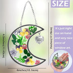 KY&BOSAM Hanging Ornament, My Precious Sister Suncatcher with Pressed Flower, Silver Heart Charm - Mother’s Day, Birthday, Christmas Gift