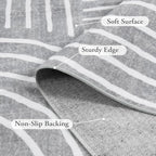 Lahome Abstract Area Rug 6x9, Soft Washable Rug for Living Room Ultra-Thin Non Slip Bedroom Rug, Modern Grey Throw Carpet for Dining Room Office(6'x9',Gray)