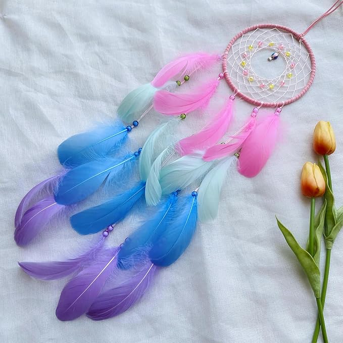 Colorful Dream Catcher Feather Handmade Dreamcathers Wall Hanging Decoration Home Decor Ornament Craft