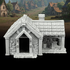 Medieval Scenery – 25mm Scale Unpainted Tabletop RPG Terrain, Premium Map Props for Trench Crusade & Dungeons and Dragons – Medieval Village I AF1124I