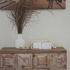 Decorative Books for Home Decor, Wooden Faux Book for Decoration, Farmhouse Stacked Display Books (Live More Worry Less)