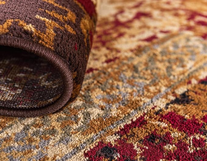 Unique Loom Barista Collection Area Rug - Arusha (5' 1" x 8' Rectangle, Beige/ Black)