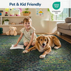 Lessymo Floral Forest Green 3x5 Area Rugs for Entryway, Kitchen, Bedroom Beside Rug Soft Non-Slip Small Carpet for Living Room, Laundry Room, Vintage Distressed Boho Flower Print