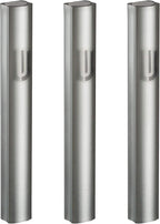 3-Piece Aluminum Door Mezuzah Cases: Special Profile, No Holes, 4-Inch 10cm Hebrew Parchment Scroll Holder Boxes