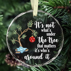 BSQUIELE Christmas Ornament Gifts for Women Men - Christmas Ornaments 2025 for Tree Decorations - Its Not What Under The Tree - Gift for Family, Coworker, Kid, Women, Men, Grandson, Granddaughter