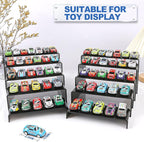 Aheroi Display Risers, 10 Pcs 2 Set(7”L~8”L~9”L) Acrylic Risers, Black Arylic Display Stands Acrylic Shelf Riser, Risers Display Stand Set for Decor, Cupcake Stands Display Showcase Holder for Toys