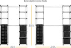 Whitmor Modern Industrial Freestanding Closet Organizer