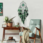 Large Green Leaf Weed Dream Catchers for Bedroom Adult Green Boho Dream Catcher Wall Decor Dorm Living Room Hanging Decoration Festival Gifts