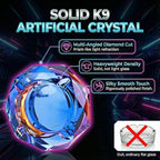 Kaforise Heavy K9 Crystal Ashtray for Cigarettes – Cool Color-Changing Glass Ash Tray for Outdoor Patio & Home Decor – Fancy Geometric Tabletop Accessories, Unique Luxury Gift for Men Smokers (01)