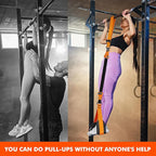 HPYGN Two Foots Pull Up Assistance Bands, Heavy Duty Resistance Band for Pull Up Bar, Adjustable Weight/Size with Fabric Feet/Knee Rest, Bands for Pull Up Assist for Strength Training, Pull Up