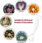 12" Wreath Hangers for Front Door,Non Scratch Wreath Door Hanger,Over The Door Hooks Hanger Easter Fall Halloween Christmas Decorations Indoor Outdoor,Welcome Sign for Front Door Decor,1 Pack