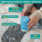 Cozy Essential Travel Vacuum Storage Bags with Rechargeable Cordless Electric Pump, Space Saver Bags for Luggage, Suitcase, Carry-On, for Clothes, Blankets, Comforters, Pillows, 30 Combo