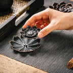 GARMOLY 3 Pack Brass Lotus Incense Holder, Incense Sticks Burner, Incense Ash Catcher