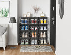 Shoe Storage, 12 Pack X-Large Shoe Organizer for Closet, Shoe Boxes Clear Plastic Stackable Shoe Storage Boxes for Size 13