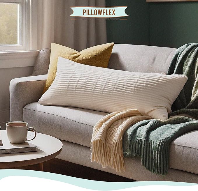 Pillowflex Premium Polyester Throw Pillow Insert - 20x26 - Ultra Soft Large Rectangle Throw Pillow, Couch Sham, Lumbar, Back, Sofa - Machine Washable - Decorative Accent Form - 1 Soft Pillow