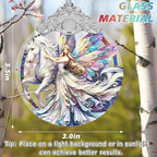 Unicorn and Fairy Stained Glass Orament - Christmas Ornament - Christmas Decorations for Tree - Holiday Present ldeas - Gift Exchange