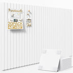 Large Cork Board for Wall 48" x 60" White Bulletin Board with Safe Removable Adhesive Squares for Pictures Photos, Alternative CorkBoard Felt Pin Boards Tiles for Office Classroom Wall Decor - 20 Pack