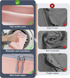 DIMJ Comforter Storage Bag 6 Pack - Blanket Storage Organizer Compression Bags, Large Capacity Ultra Space Saving Self Compression Organize for Bedding, Pillow, Duvet, Sheet Storage with Zipper Window
