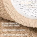 OLANLY 2x5 Machine Washable Runner Rugs for Hallway, Soft Fluffy Shaggy Bedside Rugs for Bedroom, Living Room, Indoor Floor Carpet for Kids Girls and Boys, Nursery Rooms, Home Decor Aesthetic, Beige
