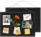 DAHAPYBOO Cork Board with Linen Black 2Pack,Bulletin Board 17"x12", Corkboards for Office Home School Message Board or Vision Board Decoration.