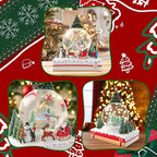 Snow Globe Pink Sofa/Dog and Cat Snowglobe with Music Birthday Party Decorations Creative Collectibles (SJQ-GS8030-120MM) (Church)