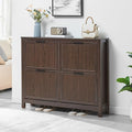 4 Flip Drawers Shoe Cabinet Storage for Entryway, Narrow Hidden Shoes Cabinet Organizer Front Door Entrance Thin Free Standing Front Door Shoe Rack Storage for Entryway(Brown)