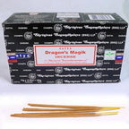 Nag Champa Incense Stick Packs - Hand Rolled & Non-Toxic - Perfect for Meditation and Yoga - Home Fragrance Gift Pack - 15g, Set of 12 Packs (Dragon's Magik)