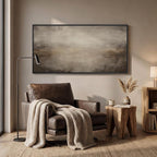 Large Framed Abstract Wall Art for Living Room, Horizontal Brown Modern Canvas Prints Paintings Artwork for Walls, Neutral Minimalist Rustic Pictures for Bedroom Farmhouse Dining Room Wall Decor 30x60