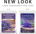 ScentSationals Cedar & Lavender Scented Wax Melts - Lavender, White Cedar, & Mahogany, 10oz (24 Cubes)
