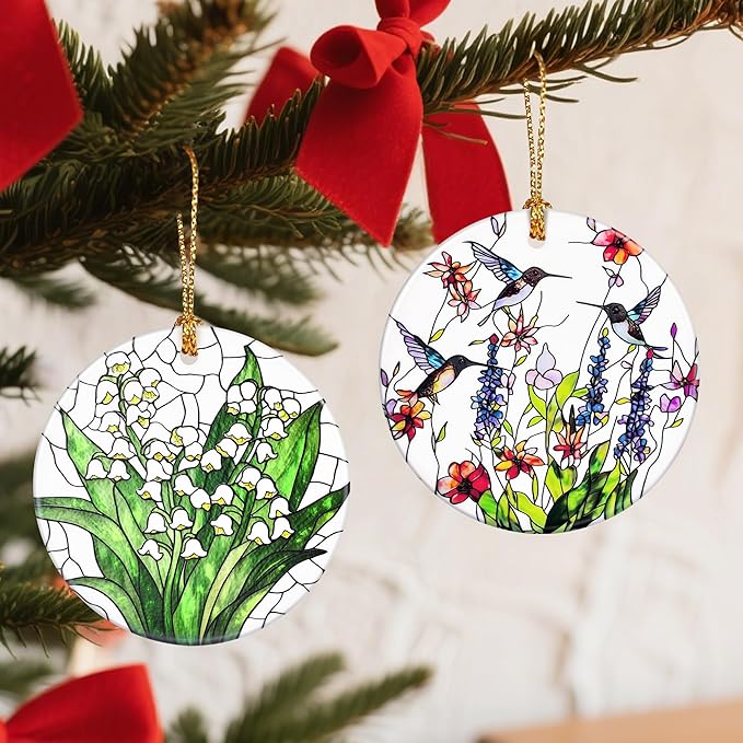 Hummingbird Hanging Ornament, Christmas Ornaments, Xmas Decorations for Tree, Ornaments for Christmas Tree, Holiday Ornament, Hummingbird Gifts, Holiday Party Gifts, and Xmas Gift Ideas