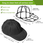 Eiito Hat Washer Cage,Hat Washing Machine with Frame Cage and Hat Washer Bag,Baseball Hat Washer,Suitable for Adult and Kid's 1-Pack Black