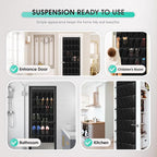 WVM Over The Door Shoe Organizer with 35 Breathable Mesh Pockets, Hanging Shoe Organizer for Door with 4 Metal Hooks, Large Capacity Closet Storage for Shoes, Accessories
