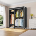 VIPEK V2C Heavy Duty Clothes Rack with Upgraded Polyester Cover, Metal Portable Closet with Adjustable Shelves & Hanging Rods, Freestanding Wardrobe Closet for Bedroom, Max Load 700LBS