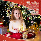 Liliful 30 Pack Christmas DIY Snow Globe Kit Including 3.58 Inch LED Plastic Snow Globe with Screw Off Cap Artificial Mini Tree Snowman Santa Deer Pine Cones and Lights for Party Decorations
