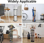 Invech 23 Inch Metal Umbrella Holder with Soak Stone and Hooks, Umbrella Stand for Entryway Indoor Outdoor, Umbrella Rack Storage for Home, Office, Hotel