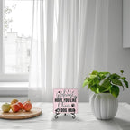 Dog Room Decor - Funny Farmhouse Decor, Home Kitchen Accessory - Wooden Plaque with Iron Stand