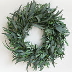 Olive Wreath for Front Door 26 inch, Greenery All Season Wreath with Olive Leaf Fruit, Home Decoration for Outdoor Living Room Indoor Wall and Outside Summer All Season Wedding