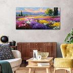 Flower Wall Art Vintage White Floral Canvas Pictures Abstract Blooming Flower Prints Painting Large Abstract Botanical Blossom Wall Decor Elegant Artwork for Bedroom Living Room Home Decoration 24x48"