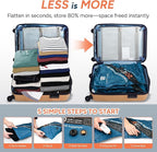 travel inspira 2026 Upgraded Vacuum Travel Bags Oxford Cloth Compression Packing Bags with Privacy Protection Space Saver for 20/24/28" Luggage Suitcase Reusable Travel Essentials (S/M/L)