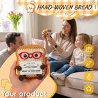 Cute Toast Doll Mother's Day Birthday Gifts for Moms,Mom Gifts from Daughter Son,3.4x2.8x2.2In Mother's Day Mom Toast Crochet Doll