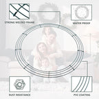 2-Pack Wire Wreath Frame – Round Metal Wreath Form with Ring Design for DIY Crafts, Floral Projects, and Home Decor – Dark Green Wire Frame for Christmas Holiday & Weddings (12 + 14 Inches)