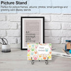 Vivinin 6 Pack Plate Stands for Display, Holder for 4 Inch Pictures, Metal Frame Stand and Artwork Display