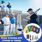 Baseball Resistance Trainer Coolrunner Exercise Bands, Training Aid for Baseball Softball Pitchers, Base Ball Stretching Bands with Interchangeable Grips to Build Arm Strength