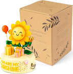 Bowu You are My Sunshine Music Box Decor – Sunflower Figurine with Wind up, Collectible Gift for Mom, Daughter, Girlfriend, Desk & Home Ornament